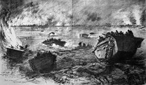 Les commandos traversent la Rhin à Wesel ; Seconde Guerre mondiale, 194