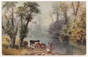 Ivy Covered Trees Impressions: Cows & River Sid
