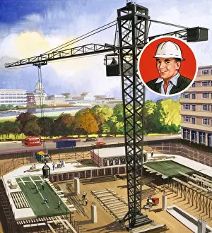 Construction Site Workers Impressions: Crane Driver