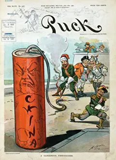 Puck Magazine Illustrations Impressions: A dangerous firecracker