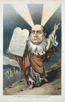 William Jennings Bryan Cartoon Impressions: The Democratic Moses and his selfmade commandments
