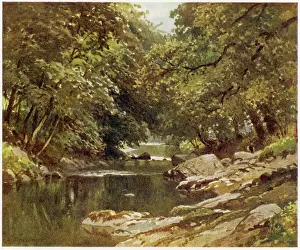 Old England Landscapes Impressions: Devon / Tavy River 1909