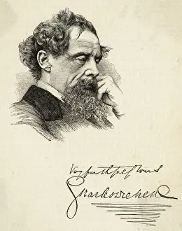 Victorian Author Image Impressions: Dickens Brooding