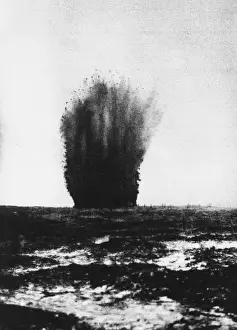 First World War Battle Scenes Impressions: Mine explosion 1916