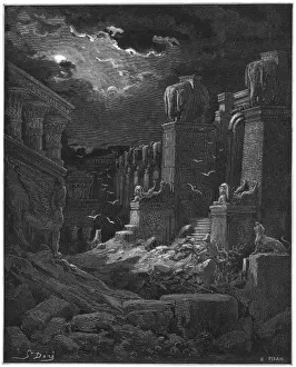 Victorian Era Prints Impressions: Fall of Babylon (Dore)