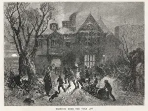 Winter Woodland Scenes Impressions: Fetching the Yule Log