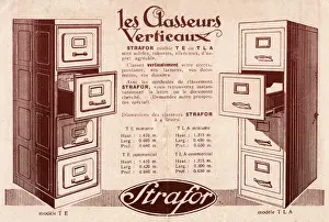 Antique Office Equipment Impressions: Two Filing Cabinets