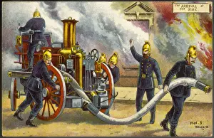 Horse Drawn Fire Engine Impressions: Fire Engine Arrives