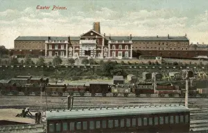 Historical Rail Transport Impressions: General view of Exeter Prison, Devon