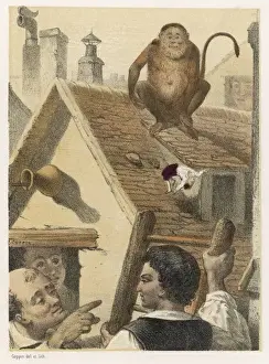 Jonathan Swift Illustrations Impressions: Gulliver & the Monkey
