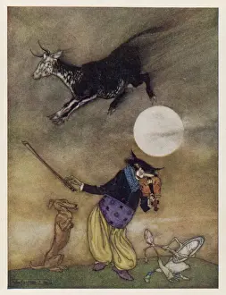 Nursery Rhyme Illustrations Impressions: Hey Diddle Diddle