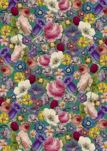 L'histoire Se Répète Impressions: Motif Répétitif - Assemblage Floral de fleurs.