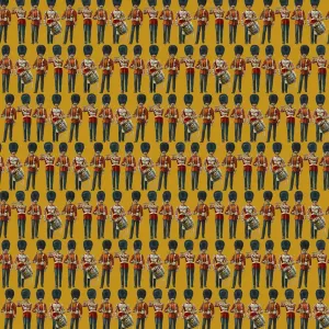 L'histoire Se Répète Impressions: Motif répétitif - gardes, jaune.