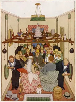 Un Idéal Domicile N° III. Léconomie despace à une réception de mariage.