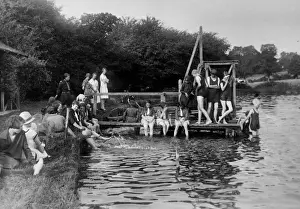 Vintage River Scene Impressions: (insert)