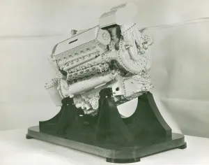 Napier Deltic Engine Impressions: Model Napier Deltic engine