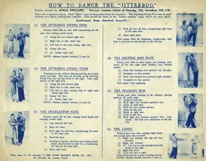 La Danse Impressions: Feuillet de instructions, Comment danser le jitterbug