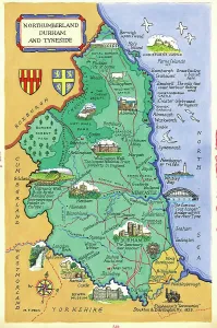 Royaume-Uni Impressions: Carte - Comté du Nordumberland et de Durham et des Tyne-Side