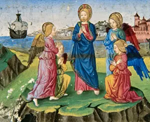 Codex Predis Artwork Impressions: Jesus, after being tempted by the devil, is surrounded by an