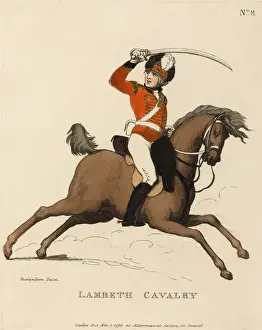 Thomas Rowlandson Aquatint Impressions: Lambeth Cavalry