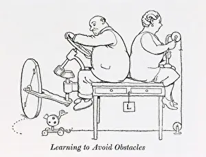 William Heath Robinson Illustrations Impressions: Learning to avoid obstacles / W H Robinson