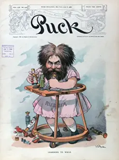 Vintage Cartoon Illustration Impressions: Learning to walk