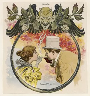 Vintage Smoking Culture Impressions: She Lights Him