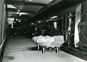 Trains In The 1970s Impressions: Loading the Mail Train