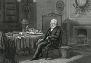 Henry Wadsworth Longfellow Impressions: Longfellow in his study