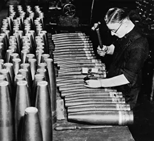 Factory Production Line Impressions: Making a shell, 1939