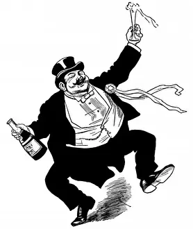 Top Hat Illustration Impressions: A Man Drinking