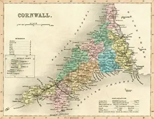 Carte Impressions: Carte de la Cornouaillée 1857