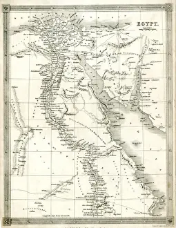 Carte Impressions: Carte de l'Égypte.