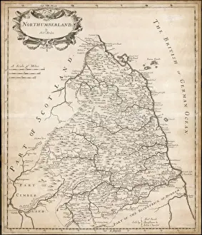 Carte Impressions: Carte du Nord de l'Angleterre