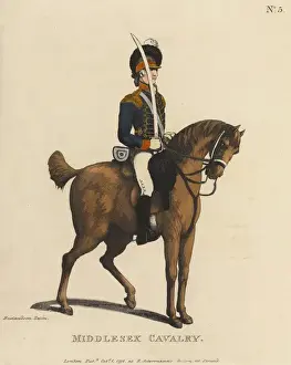 Thomas Rowlandson Aquatint Impressions: Middlesex Cavalry