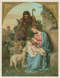 La Nativité Impressions: Naissance avec l'Amitié du Mouton