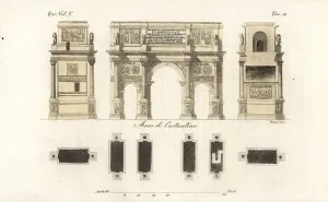 Plans et élevations de lArc de Constantin, Rome
