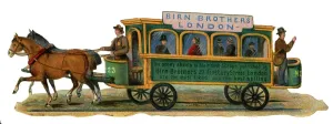 Scrap victorien, tram à chevaux de la société Birn Brothers.