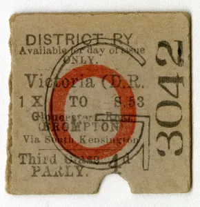 London Underground History Impressions: London Underground - District Line - Single Ticket