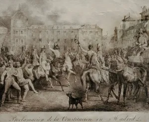Déclaration de la constitution à Madrid en 1820