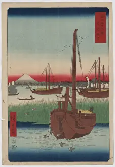 Vintage Japanese Artwork Impressions: Offing of Tsukuda in the eastern capital
