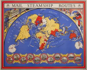 Antique World Map Impressions: (insert)