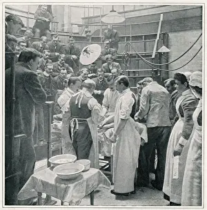 Impressions de Une opération à l'hôpital de Charing Cross à Londres, observée par des étudiants et des collègues Hôpital Impressions: Opération/Chariot X