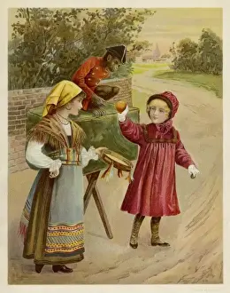 19th Century Illustration Art Impressions: Performing Monkey