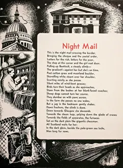 Londres Impressions: Affiche, La Nuit du Courrier