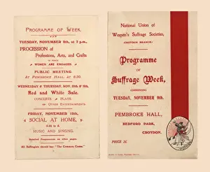 Suffragette History Impressions: Programme of Suffrage Week