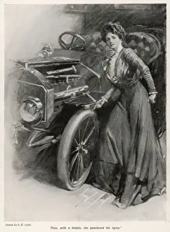 Vintage Motoring History Impressions: Puncturing Tyres
