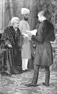 La reine Victoria et Munshi Abdul Karim en 1900