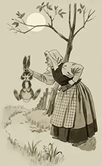 Vintage Rabbit Illustrations Impressions: A Rabbit by the Ears