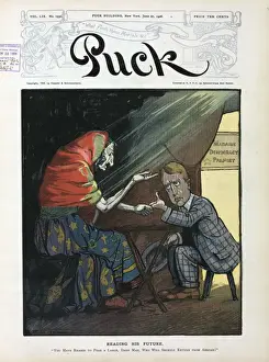 Puck Magazine Illustrations Online Impressions: Reading his future